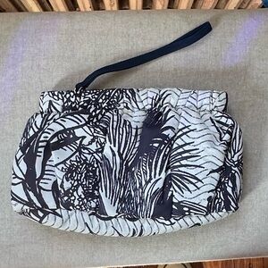 Vince Camuto navy and White Floral Clutch